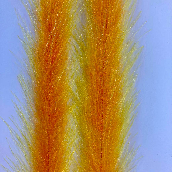 Artificial feathers, L: 15 cm, W: 8 cm, orange, 10 pc/ 1 pack